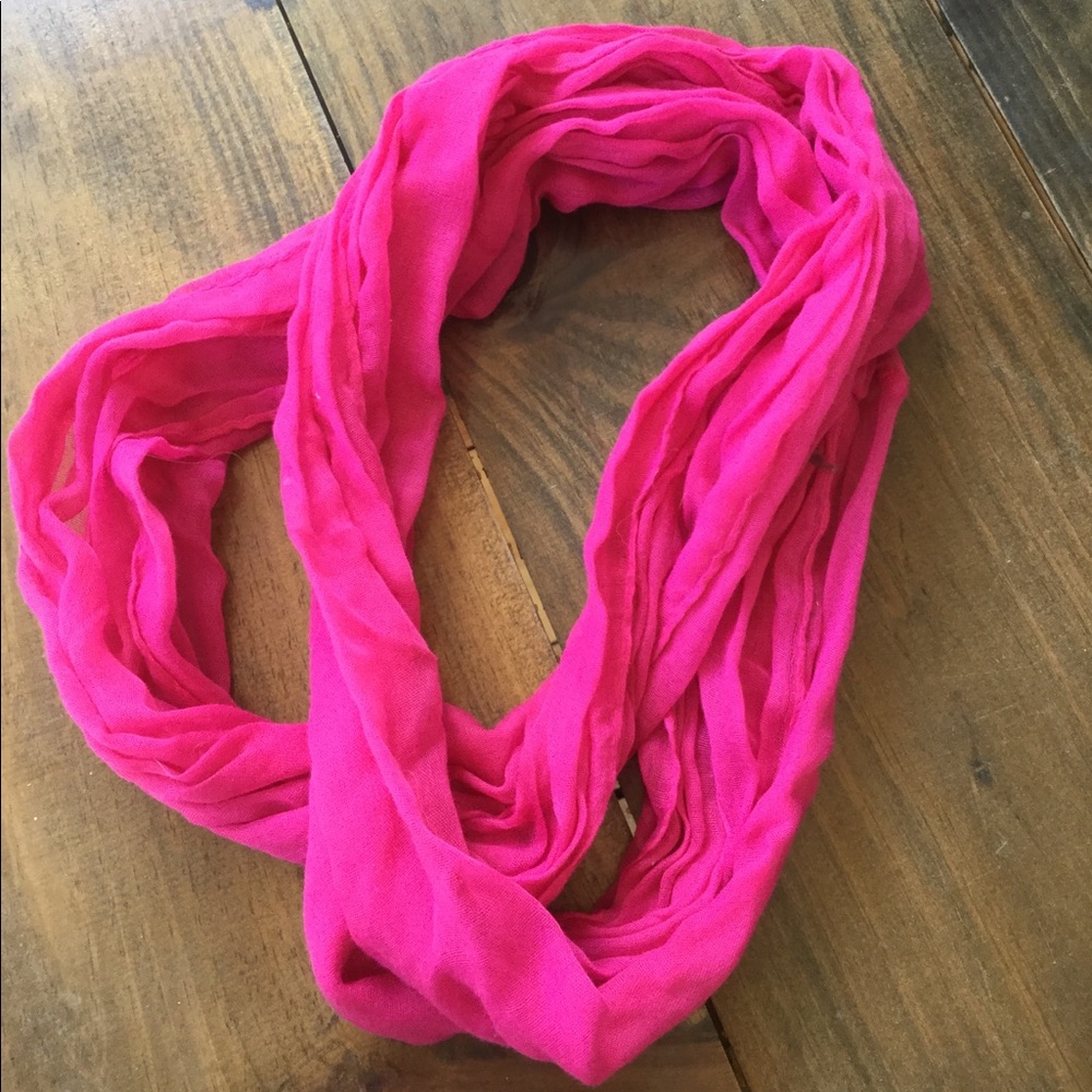 Pink infinity scarf